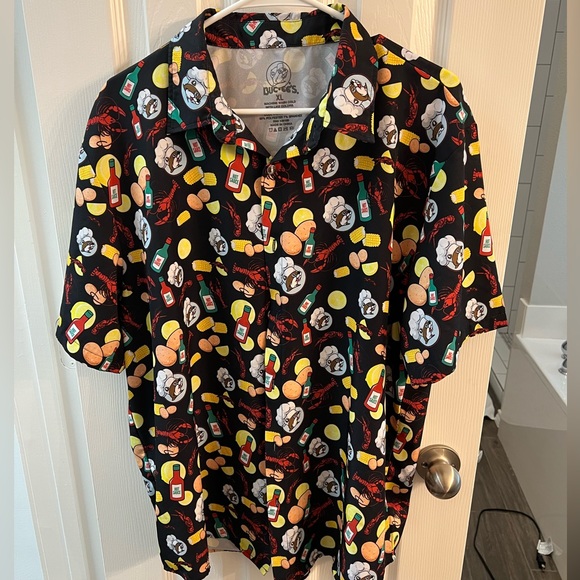 Bucee’s Shirts Buccees Crawfish Hot Sauce Corn Button Down